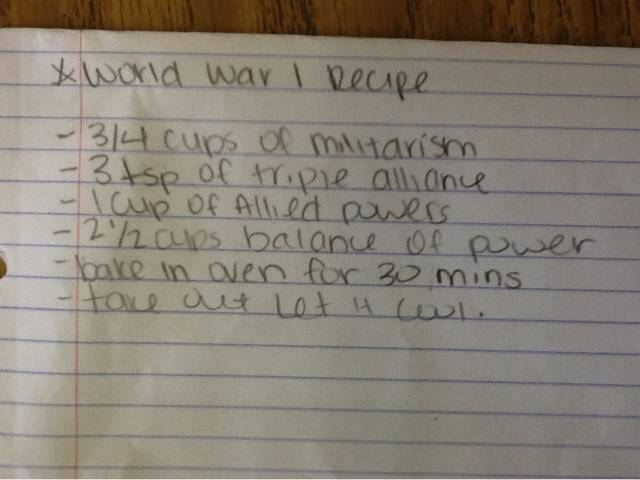 How to Start a World War: Recipe